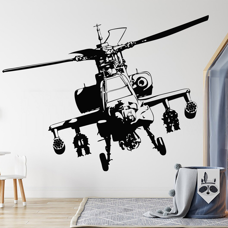 Baby Nursery Wall Mural - Máy Bay Trực Thăng Quân Sự