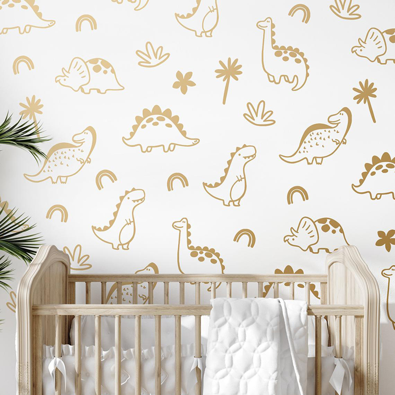 Baby Nursery Panelling - Hình Học Khủng Long Cây Cầu