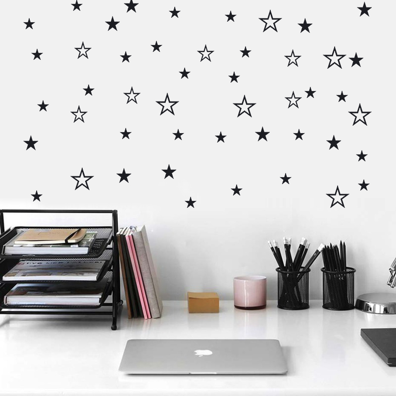 Baby Nursery Wall Mural - Kích Thước Hỗn Hợp Rỗng Sao