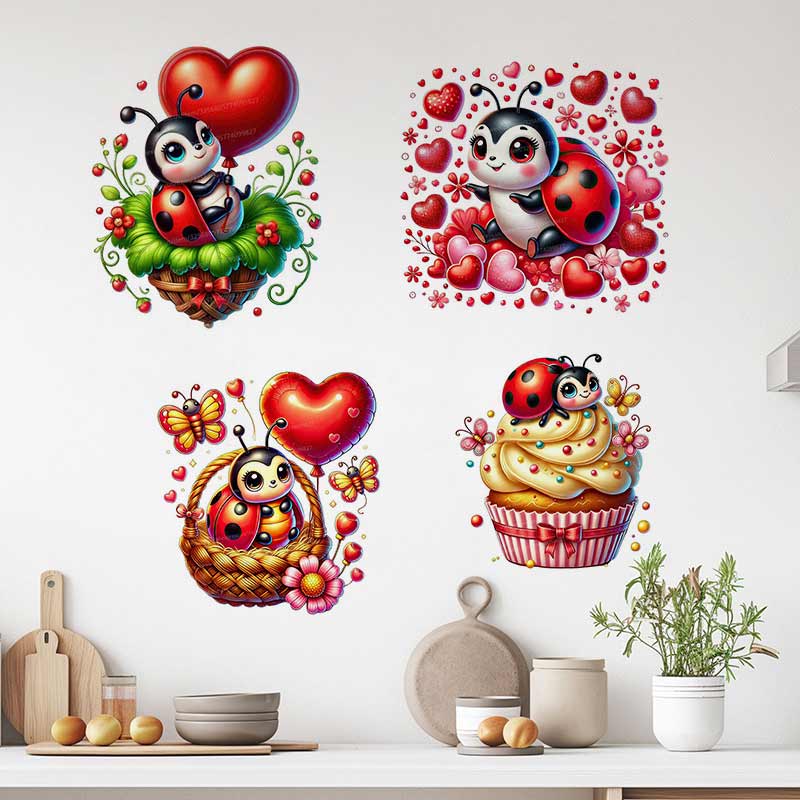 Cute Ladybug Wall Sticker Baby - đánh giá và giá Baby Nursery Panelling