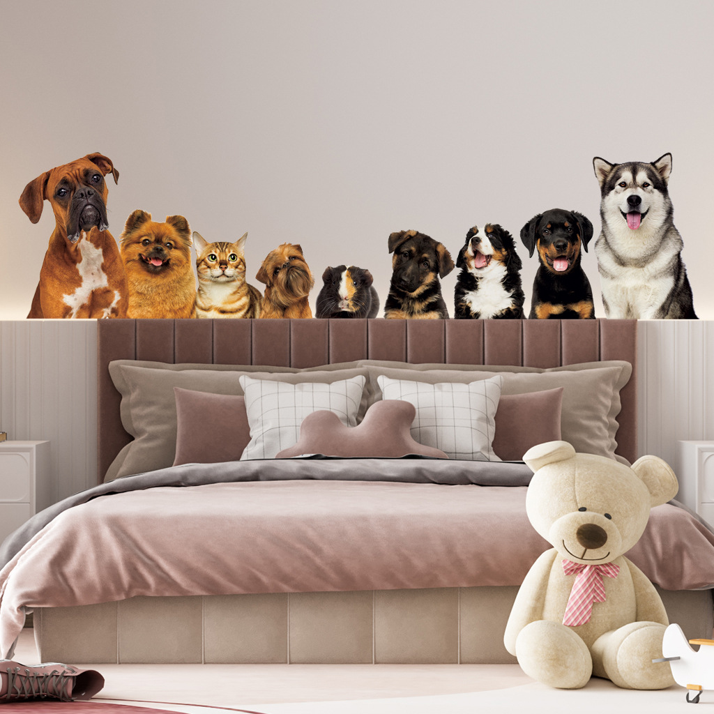 C30# 9 Cute Cats And Dogs Wall - đánh giá và giá Baby Nursery Wall Mural