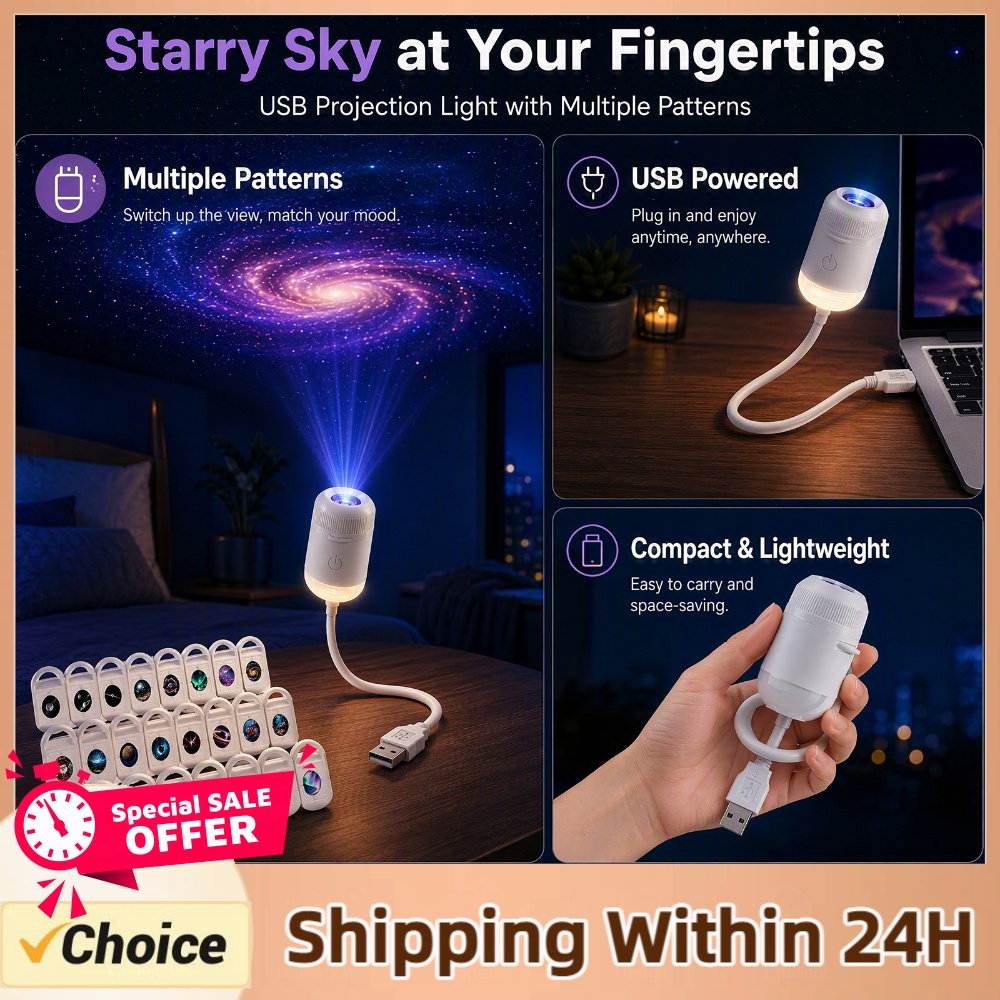 USB Starry Sky Projector Lamp  - đánh giá và giá Night Light Projector Stars