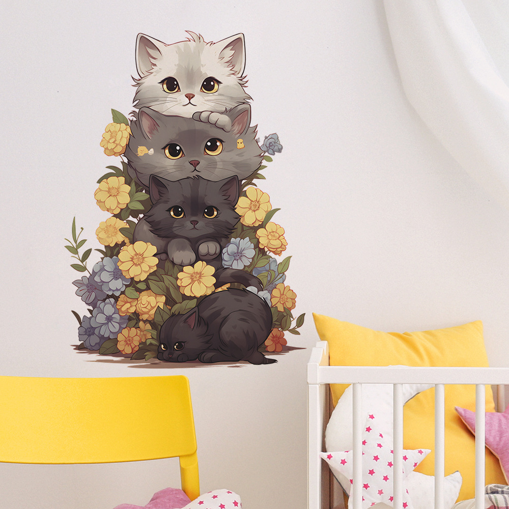 Cute Cat Vinyl Child Wall Stic - đánh giá và giá Baby Nursery Ideas Girl