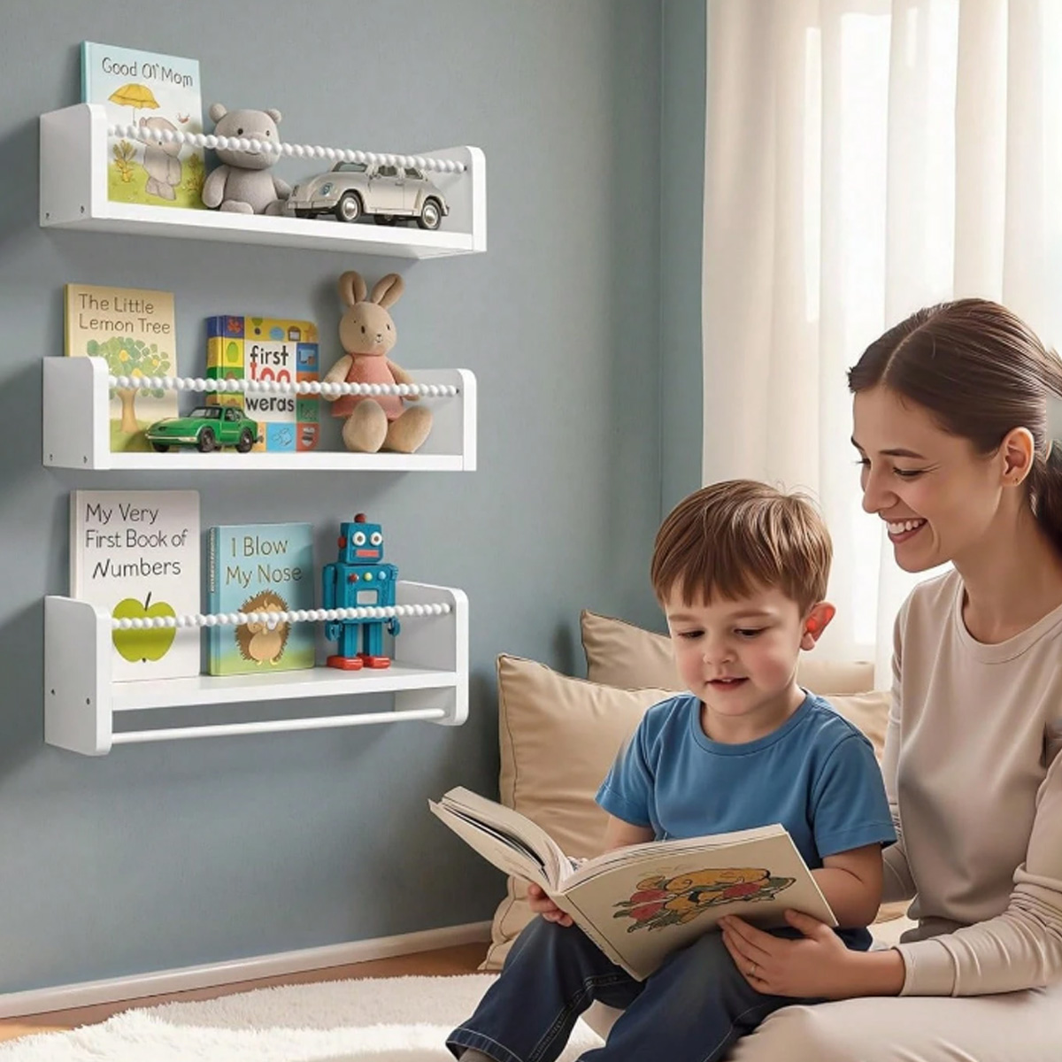Nursery Book Shelves ,15.7 Inc - đánh giá và giá Baby Nursery Books