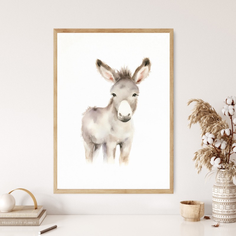 Watercolor Farm Animals Baby H - đánh giá và giá Baby Nursery Animal Pictures