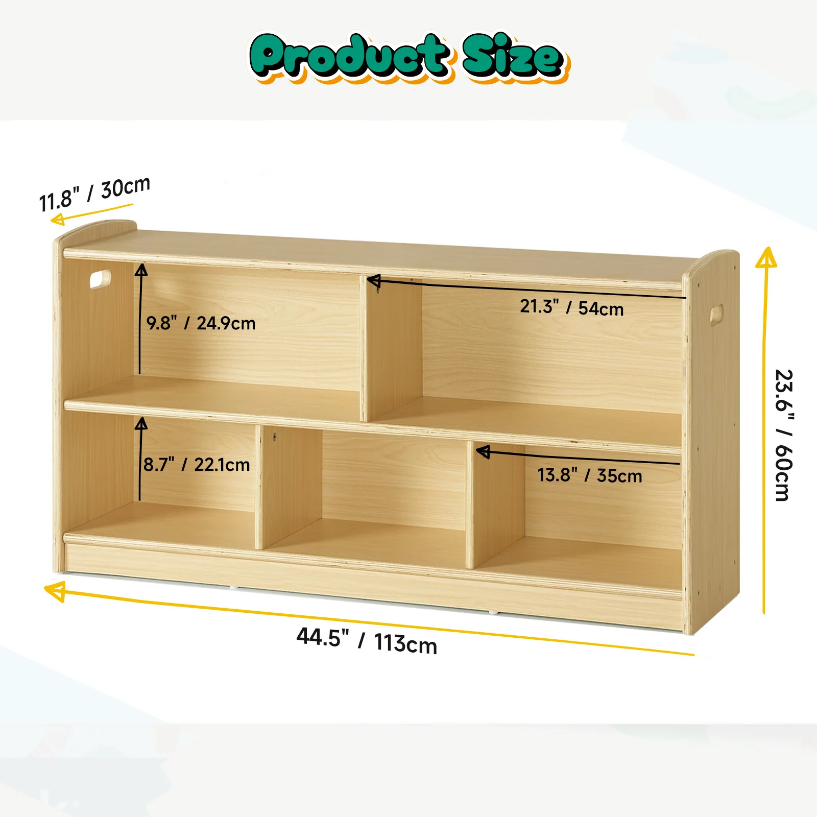 2-Tier Wood Montessori Cabinet - đánh giá và giá Baby Bookshelf Small