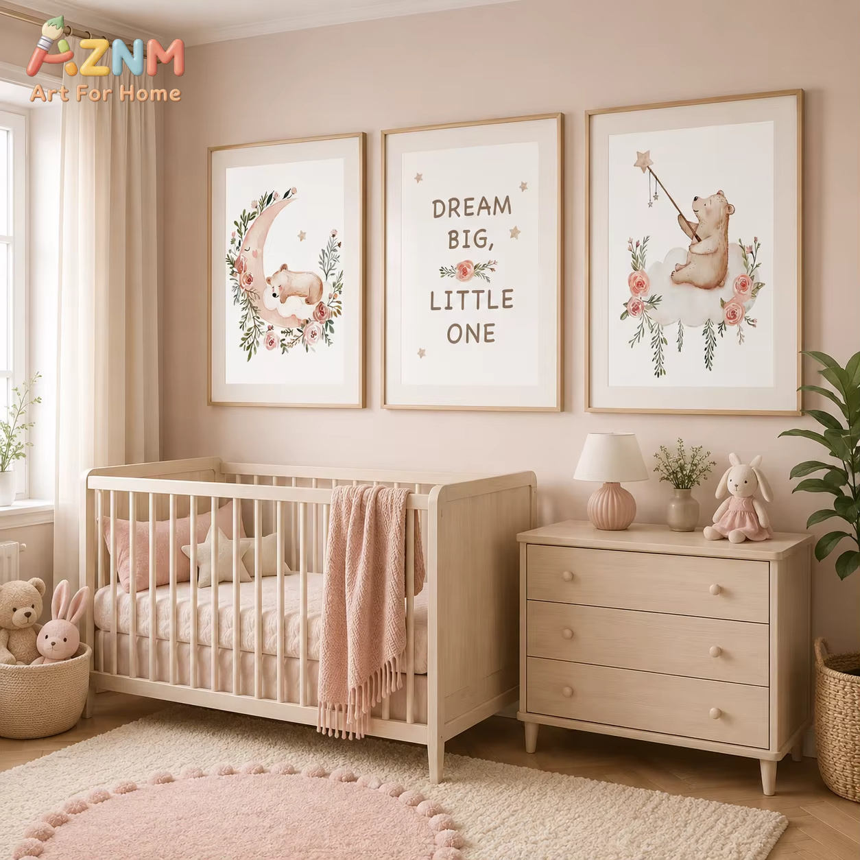 AZNM Nursery Flower Wall Art,  - đánh giá và giá Baby Boy Nursery Quotes