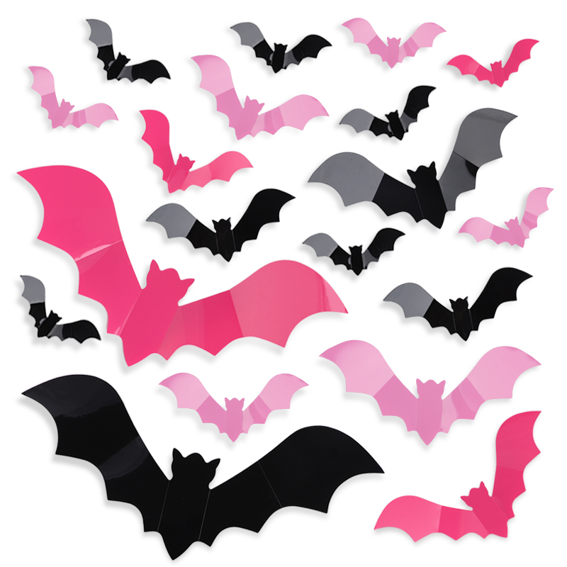 24/48Pcs Halloween Pink Bats W - đánh giá và giá Baby Nursery Wall Mural