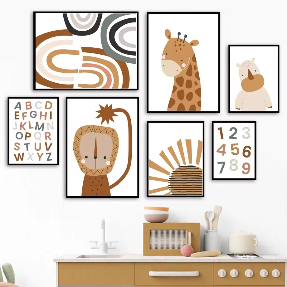 Rainbow Sun Lion Dinosaur Alph - đánh giá và giá Baby Nursery Animal Pictures