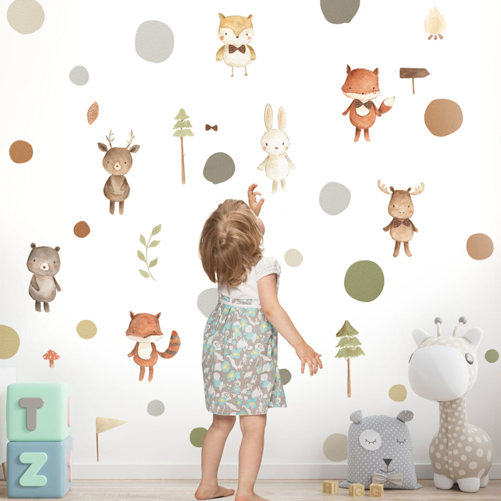 Cartoon Cute Fox Rabbit Animal - đánh giá và giá Baby Nursery Modern