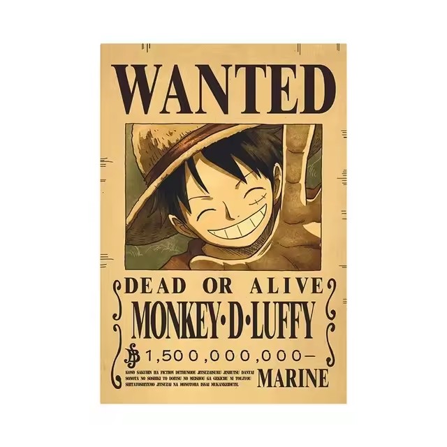 Anime One Piece Bounty Wanted  - đánh giá và giá Baby Nursery Wall Mural