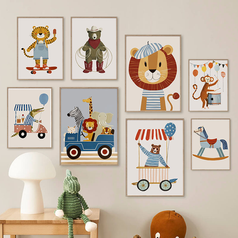 Funny Cartoon Animal Car Ballo - đánh giá và giá Baby Nursery Modern