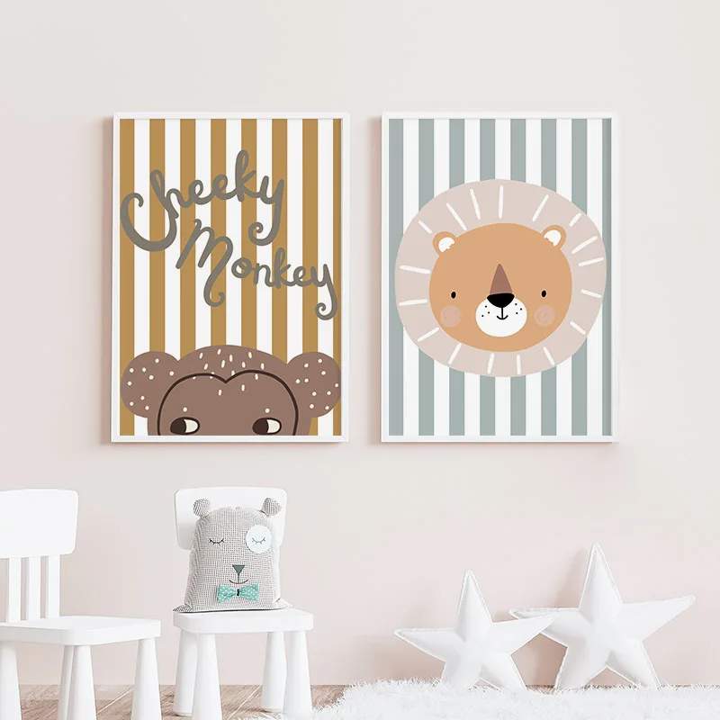 Cartoon Giraffe Leopard Lion M - đánh giá và giá Baby Nursery Animal Pictures