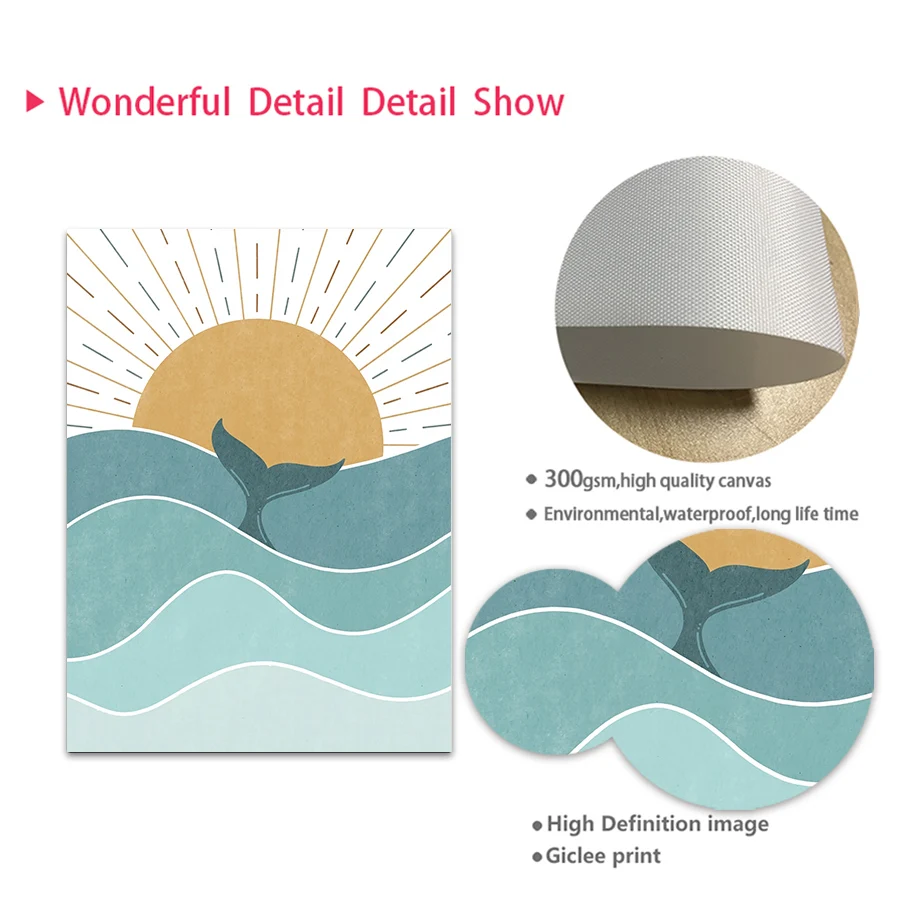 1pc frameless Fish Whale Seagu - đánh giá và giá Baby Boy Nursery Quotes