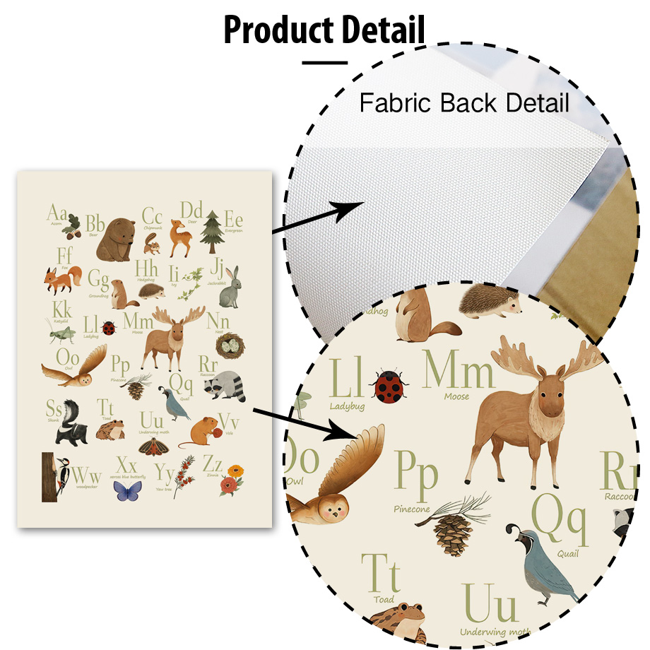 1pc frameless Cute Rabbit Fox  - đánh giá và giá Baby Nursery Animal Pictures