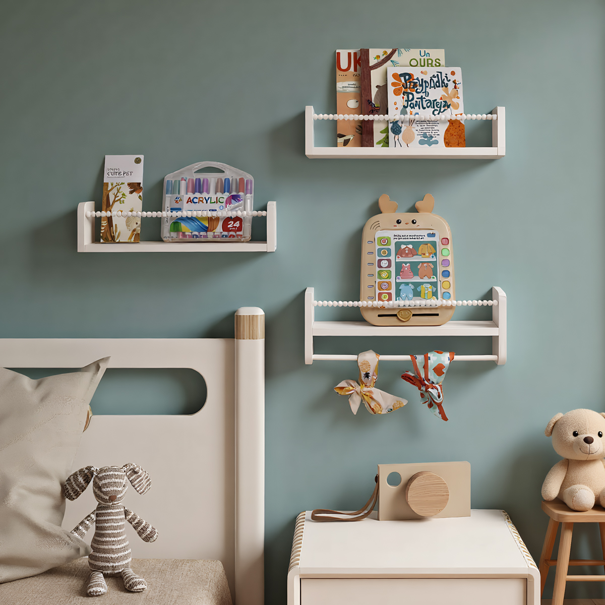 Floating Nursery Book Shelves  - đánh giá và giá Baby Bookshelf Small