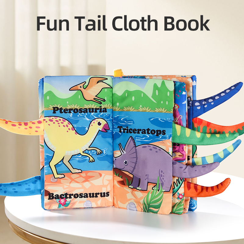 Baby Cloth Book 6 Page Dinosau - đánh giá và giá Baby Nursery Books