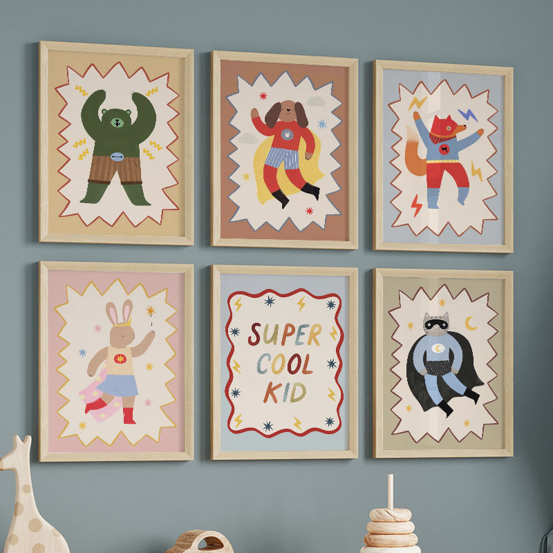Funny Cartoon Super Cool Kid N - đánh giá và giá Baby Nursery Modern