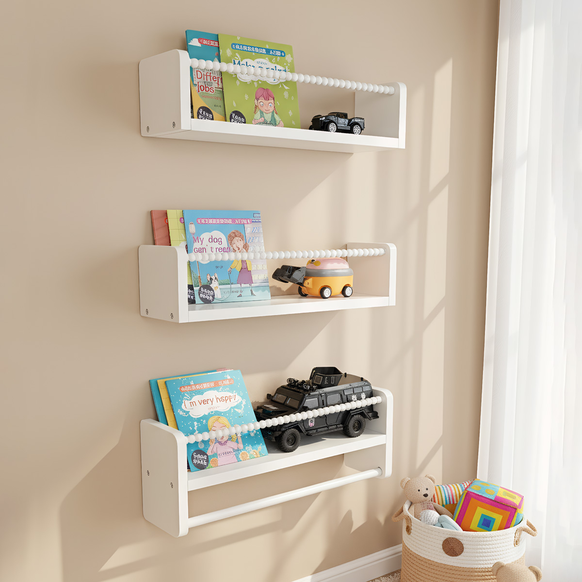 Wood Nursery Book Shelves, 15. - đánh giá và giá Baby Nursery Books
