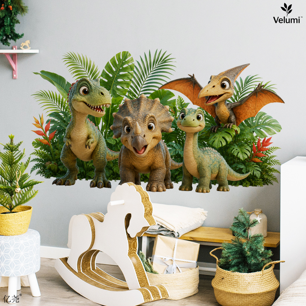 Cute 3D Dinosaur Wall Stickers - đánh giá và giá Baby Nursery Wall Mural