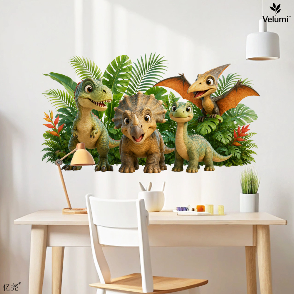 Cute 3D Dinosaur Wall Stickers - đánh giá và giá Baby Nursery Wall Mural