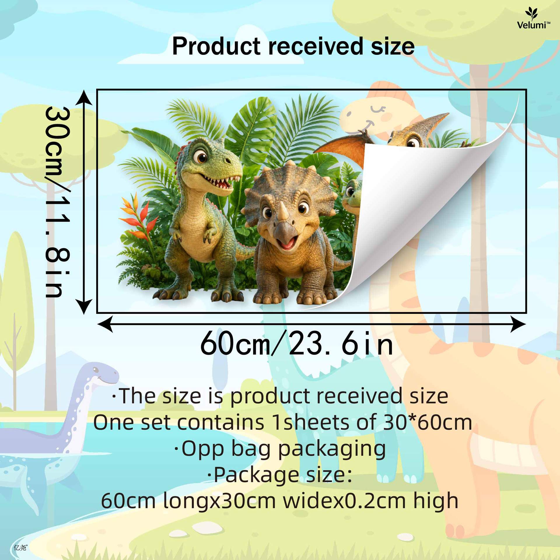Cute 3D Dinosaur Wall Stickers - đánh giá và giá Baby Nursery Wall Mural